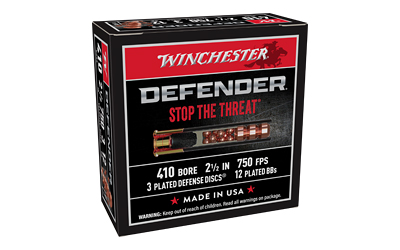 Winchester Supreme Elite PDX1 Personal Defense Shotgun Ammunition .410 ga 2 1/2" 3 disc 12 plts + Slug 750 fps 10/ct