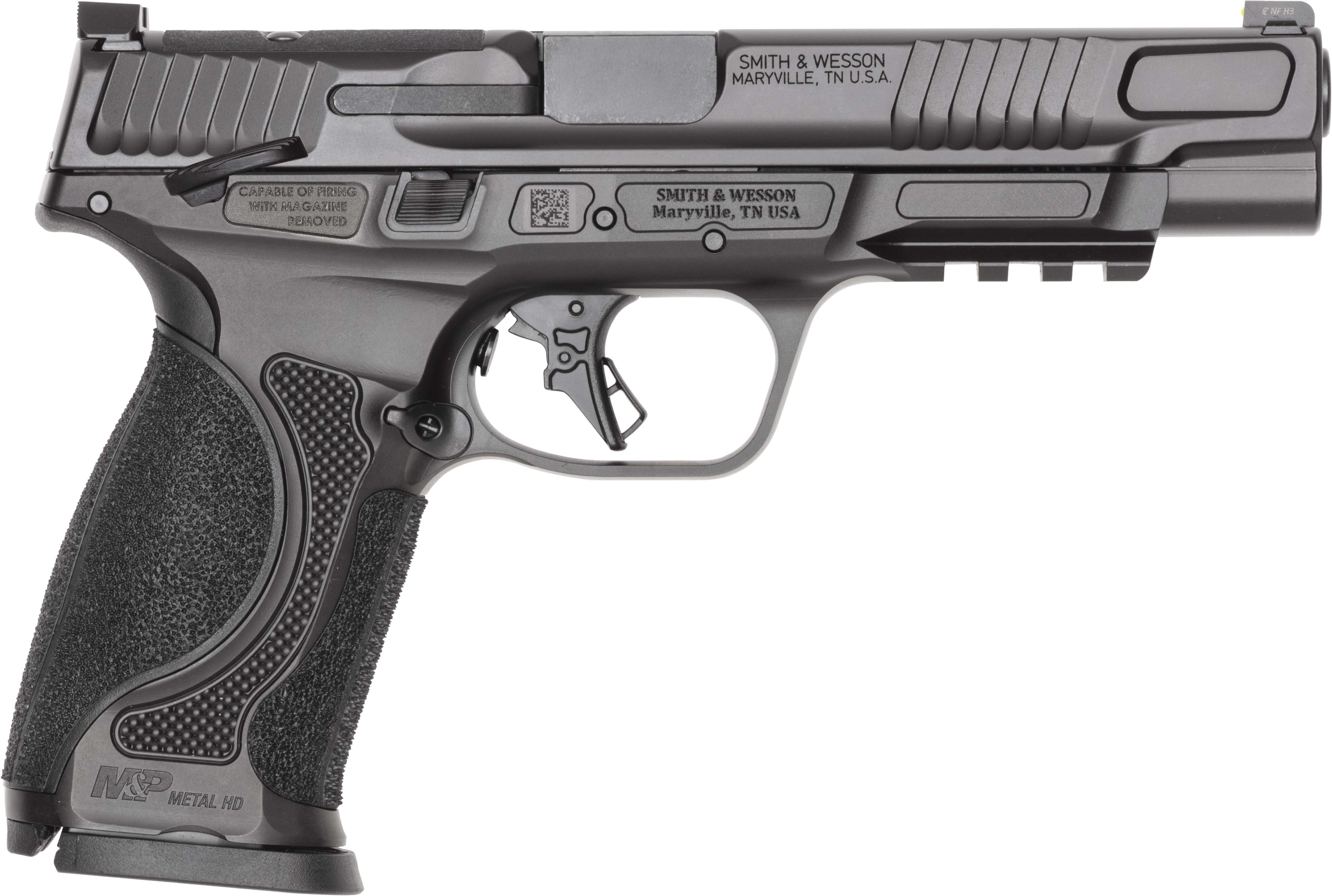 Smith & Wesson Inc. S&W M&P9 M2.0 Metal HD Handgun 9mm Luger 10rd Magazines(2) 5" Barrel Optic Ready Thumb Safety Black Steel Frame