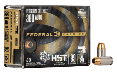 Federal Ammunition FDR 380 99GR HST MICRO 20RD 10BX/CS
