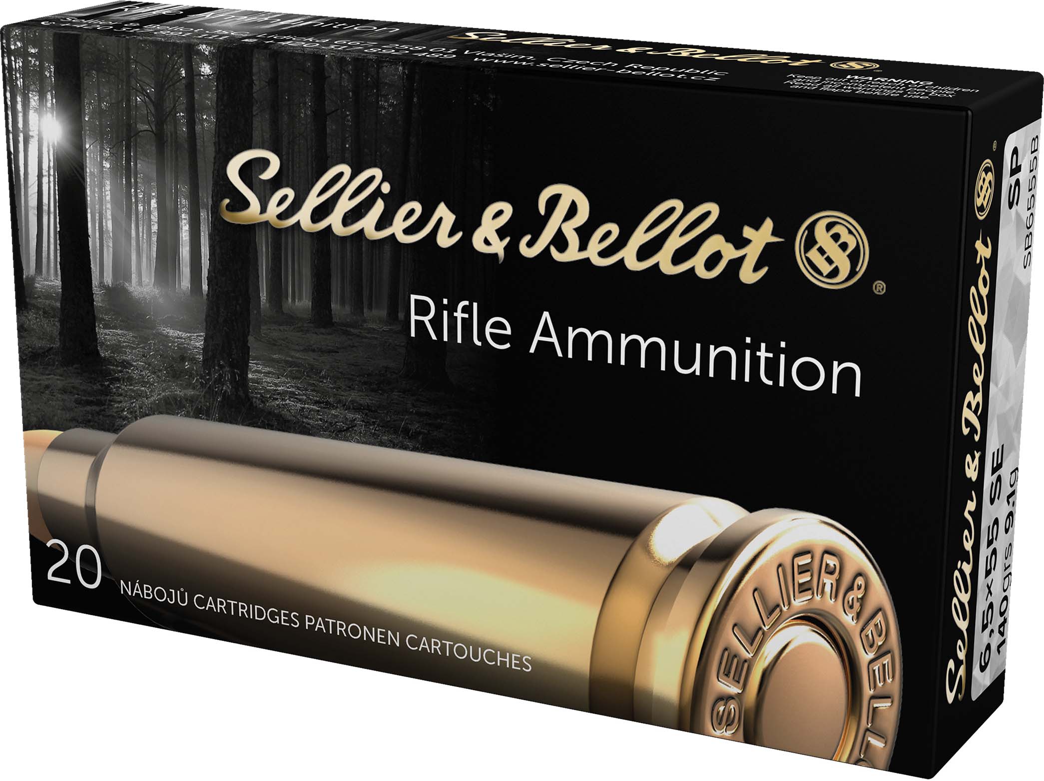 Mag-Tech/Sellier- Bellot Sellier & Bellot Rifle Ammunition 6.5x55 SE 140 gr SP 793 fps 20/ct