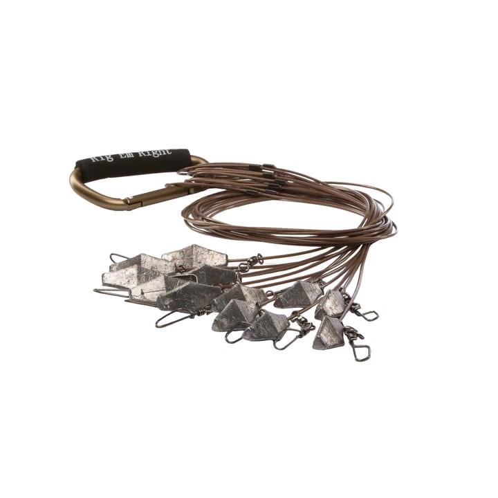 AdvenTec LLC dba Rig Em Right Outdoors Rig'Em Right Xtreme Coated Cable Decoy Anchors 48" 4oz 12/ct