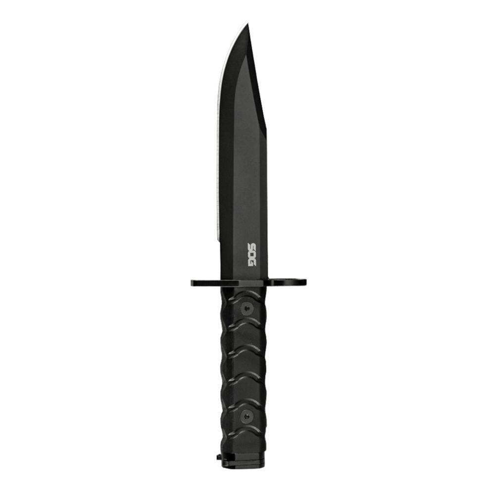 SOG Knives BAR15C Clip Point Bayonet Fixed Knife 7-1/10" Clip Point Blade Black