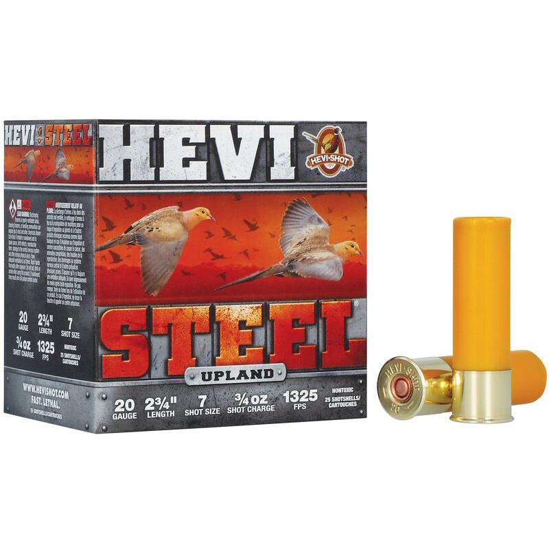 Environ Metal Inc HEVI-Shot HEVI-Steel Shotshells 20ga 2-3/4" 3/4oz 1325 fps #7 25/ct
