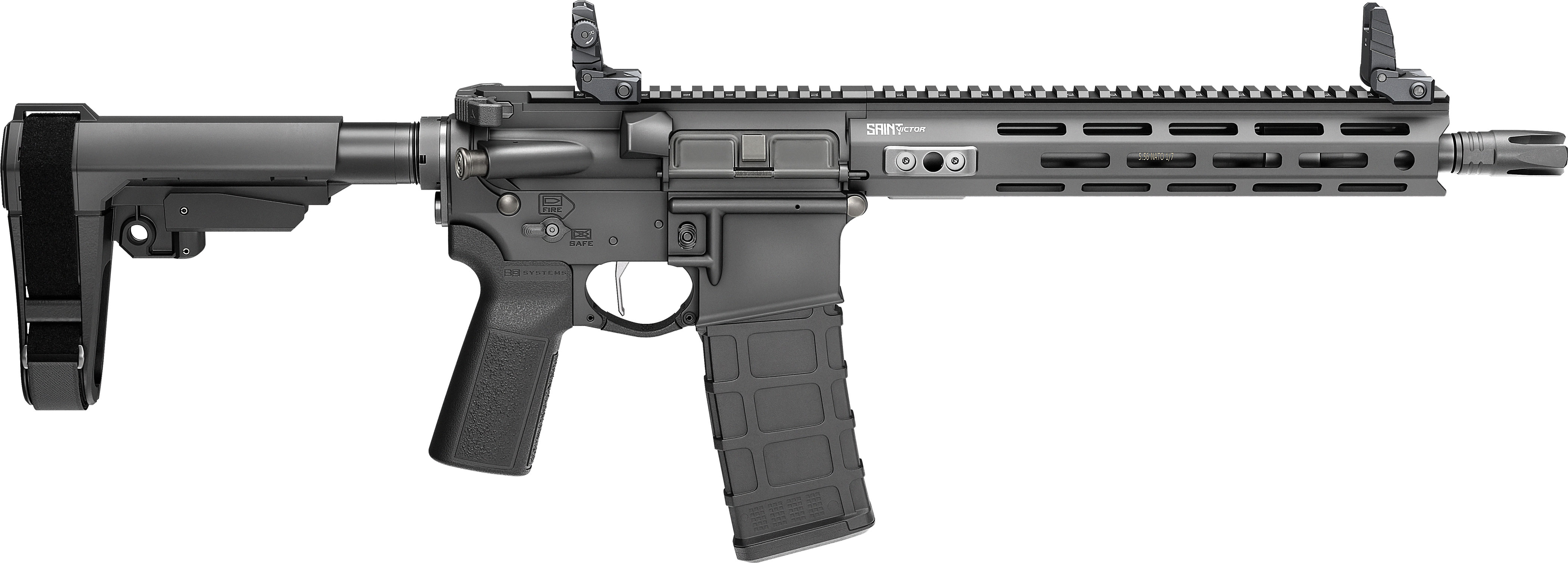 SPRINGFIELD ARMORY SAINT VICTOR V2 5.56 PISTOL 11.5" BLACK SBA3 BRACE 1-30RD MAG