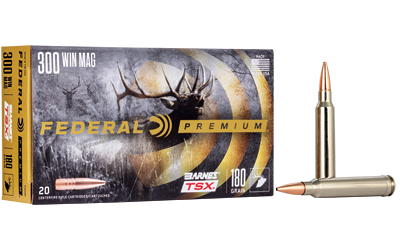 Federal P300WP Premium 300 Win Mag 180 Gr 2960 Fps Barnes TSX 20 Bx/10 Cs