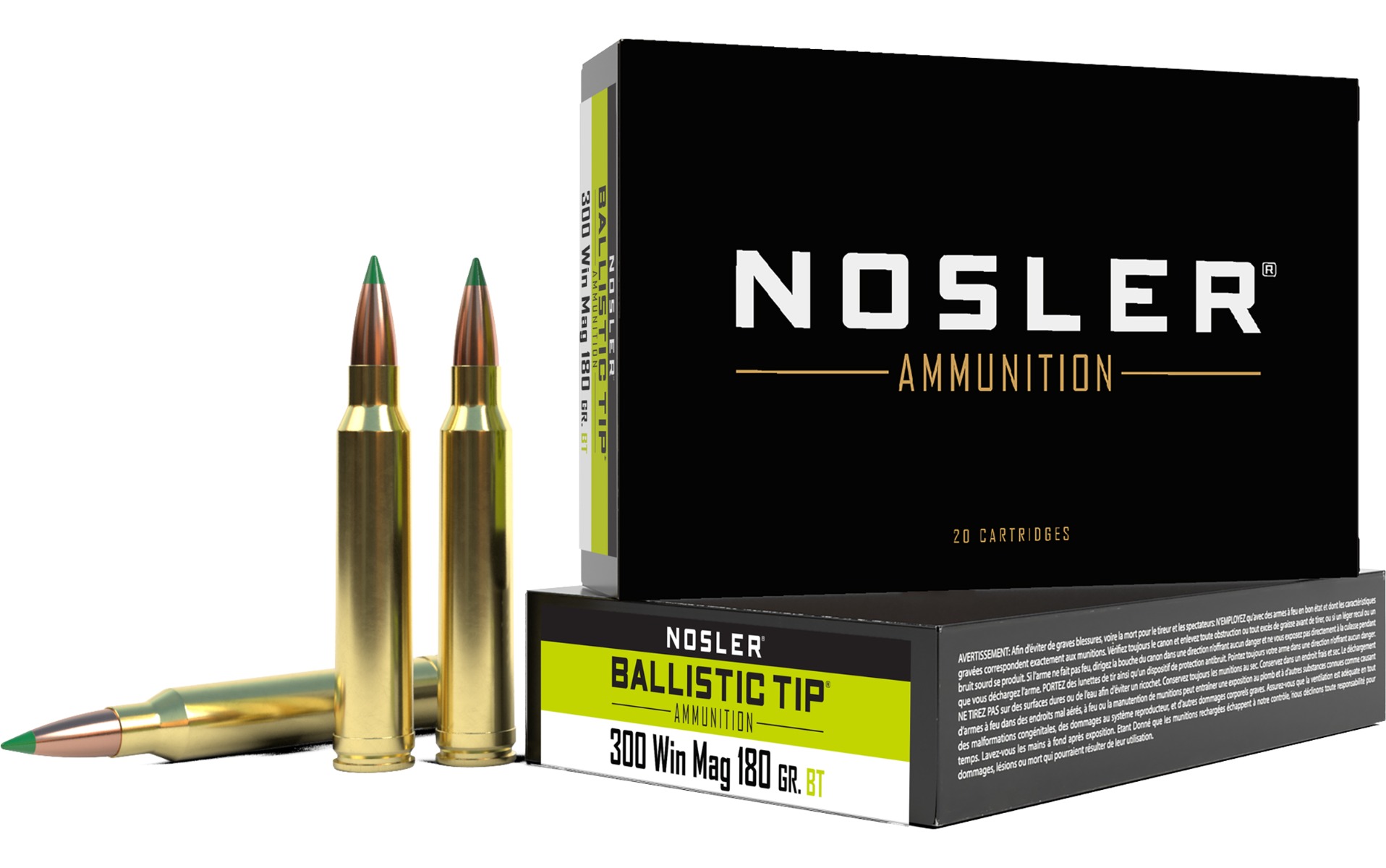 Nosler NOS 300 180GR BTIP 20RD 10BX/CS