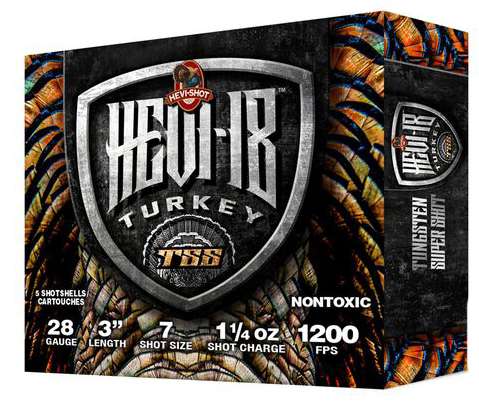 Environ Metal Inc HEVI-Shot HEVI-18 TSS Turkey Shotshells 28ga 3" 1-1/4oz 1200 fps #7 5/ct