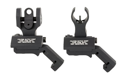 TROY 45-Degree Offset Sight Set - SSIG-45S-HRBT-00 - HK Front & Round Rear - Black