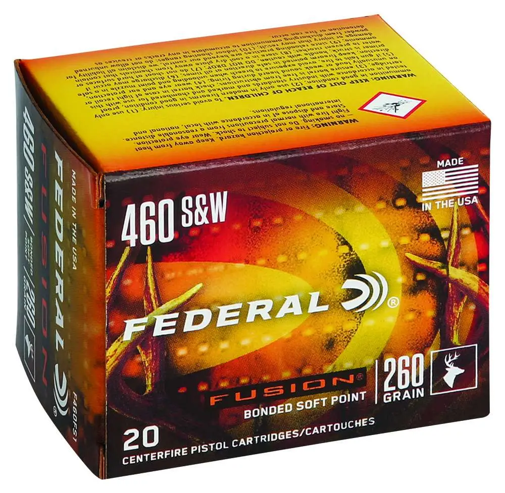 Federal Fusion Handgun Ammunition .460 S&W 260 gr SP 20/ct
