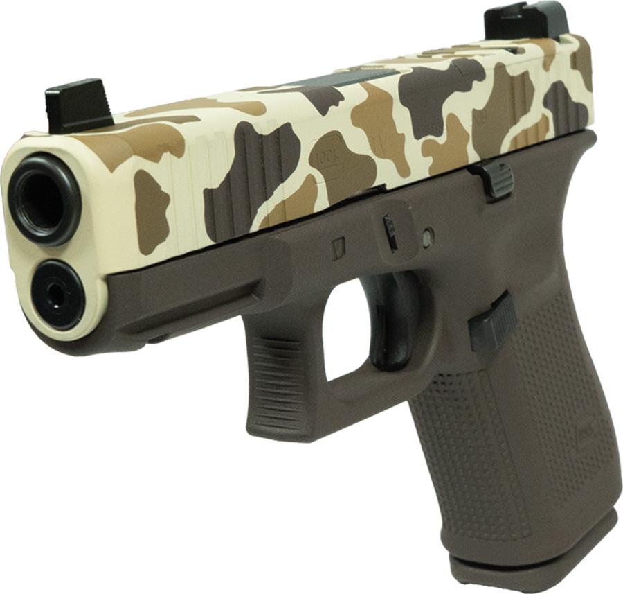 Glock V-Series Model 19 Duck Camo Cerakote Handgun 9mm Luger 15rd Magazines (3) 4.02" Barrel Austria