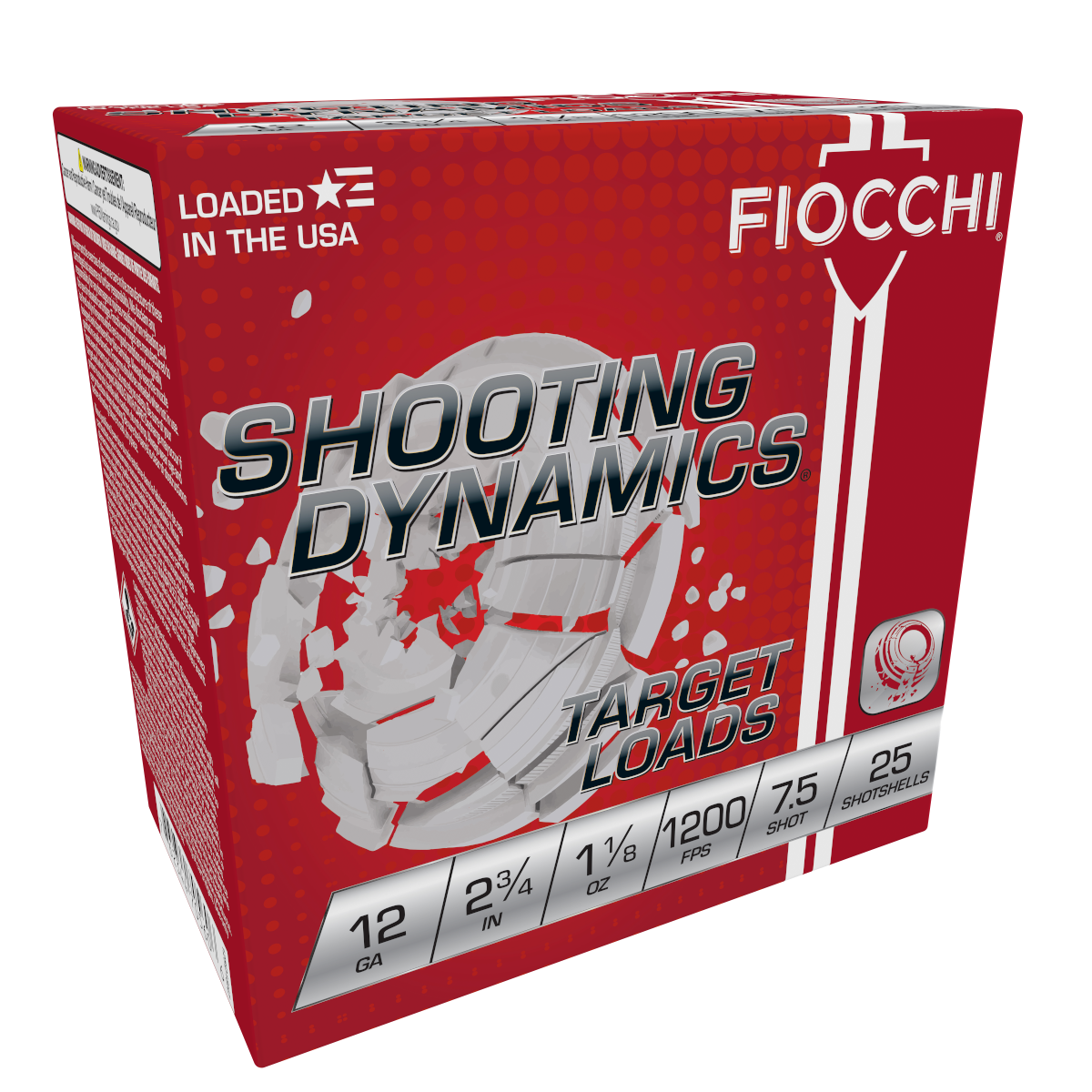 Fiocchi FIO 12G 2.75-1.125-7.5 1200 25 10BX/CS 104CS/PL