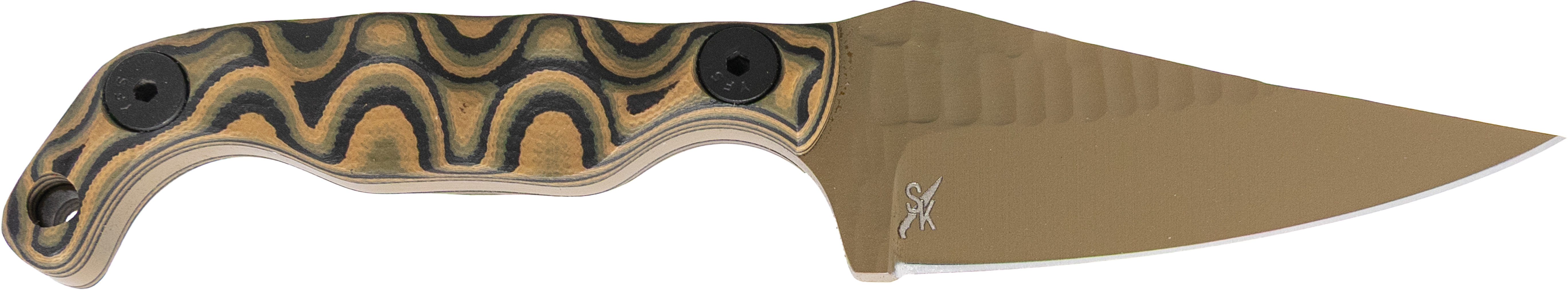 Stroup Knives STP MINI 1 CAMO G10 FDE CER DE DAVIDSON'S EXCLUSIVE
