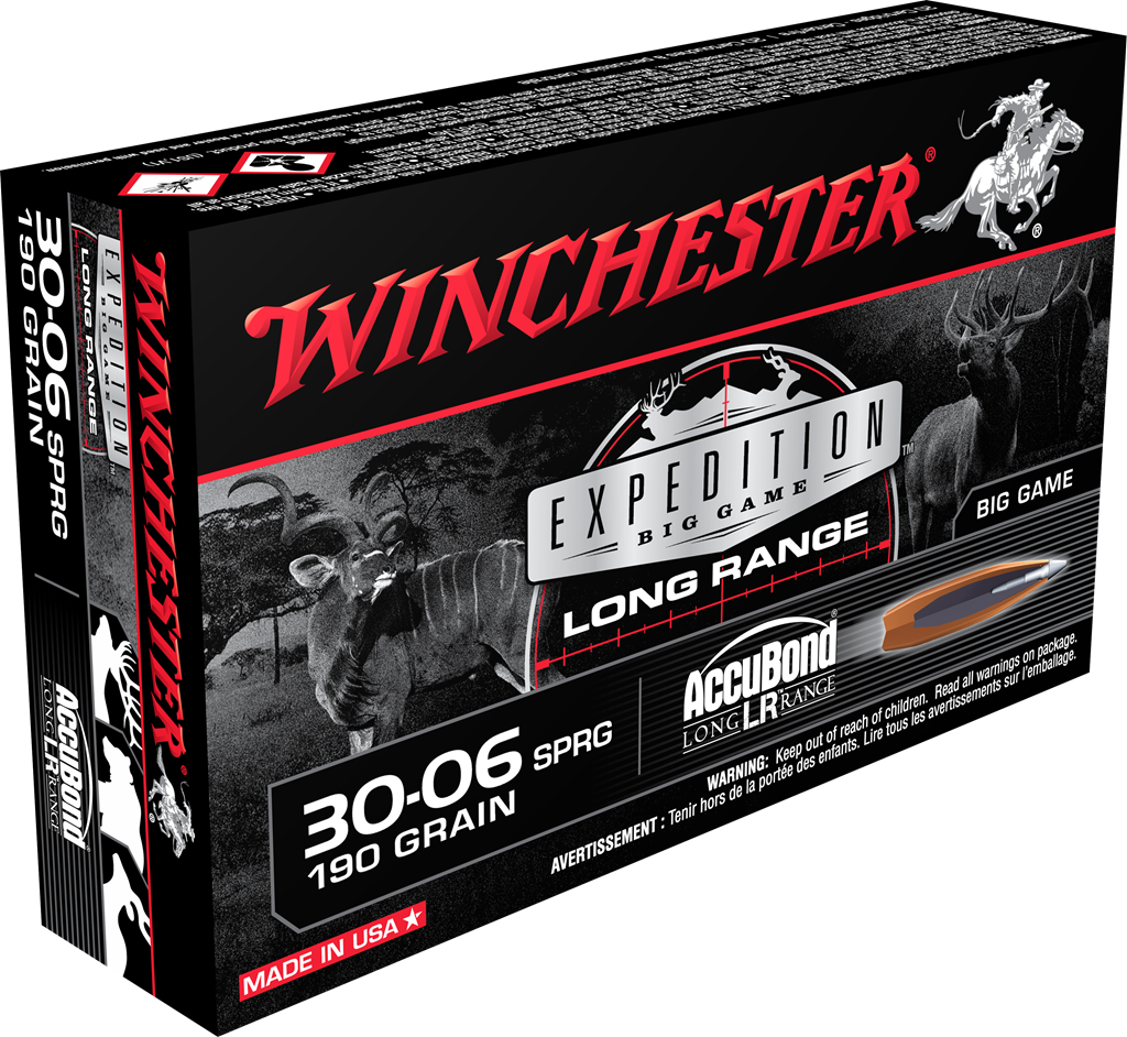 Winchester Expedition Big Game Long Range Rifle Ammunition .30-06 Sprg 190 gr. AB 2750 fps 20/ct