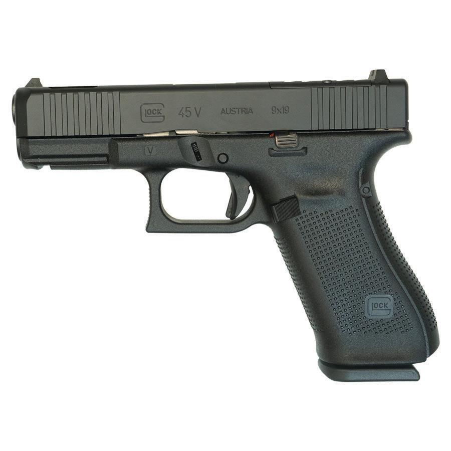 Glock V-Series Optic Ready Model 45 Handgun 9mm Luger 17rd Magazines (3) 3.7" Ported Barrel Black Cerakote Austria