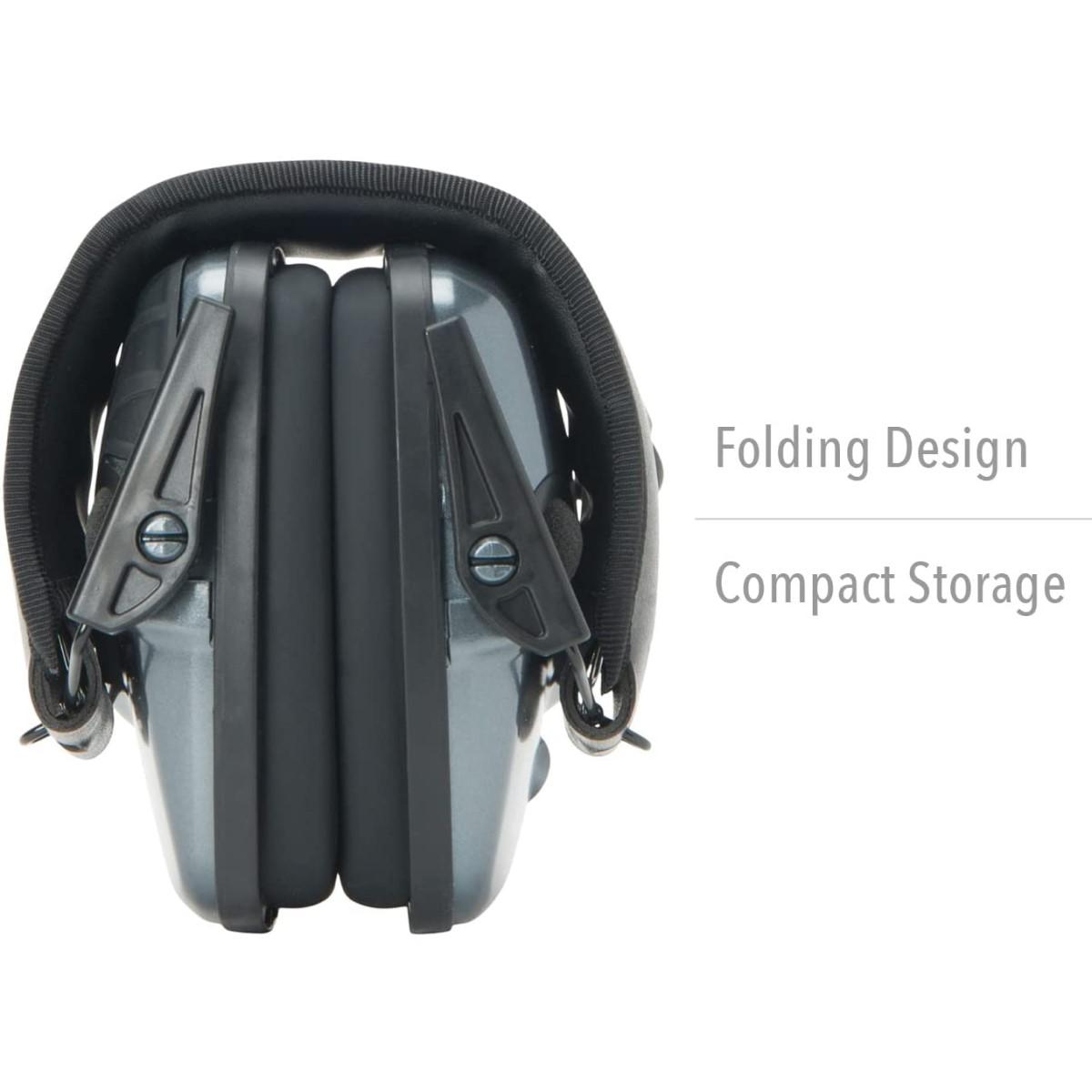 Westchester Protective Gear DBA PIP Global Safety Howard Leight Impact Sport Youth/Small Earmuff - Metallic Charcoal Grey Black Band 22dB NRR