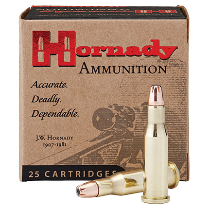 Hornady Custom Rifle Ammunition .218 Bee 45 gr HP 25/ct