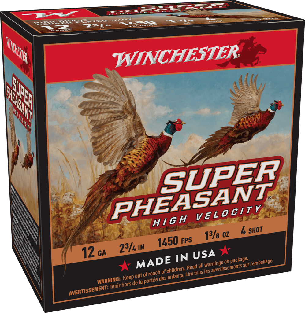 WINCHESTER SUPER PHEASANT HV 12GA 2-3/4" 1-3/8OZ #4 25RD BOX 250RD CASE