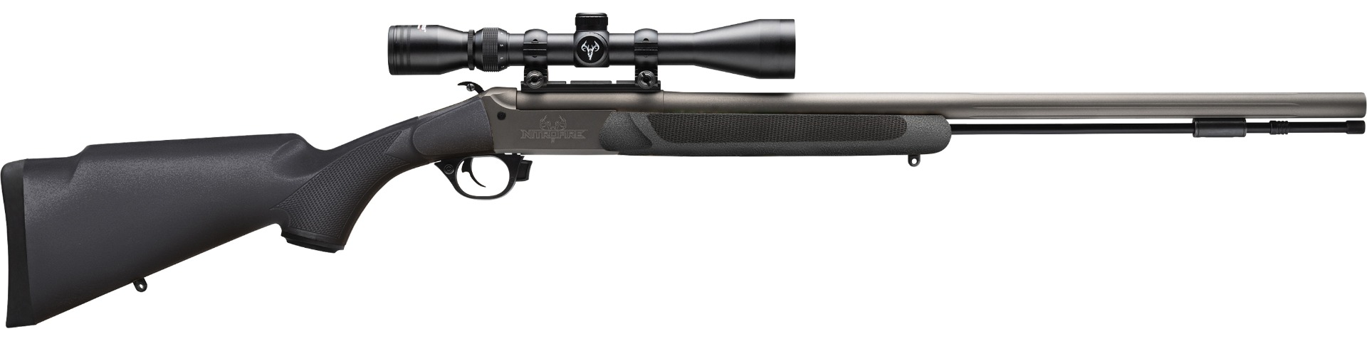 Traditions NitroFire Vapr Twist Muzzleloader Rifle .50 cal Single Shot 26" Barrel Black with 3-9x40 Scope