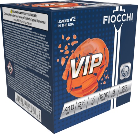Fiocchi Premium Target Loads .410 ga 2 1/2" 1/2 oz #8 1250 fps 25/ct
