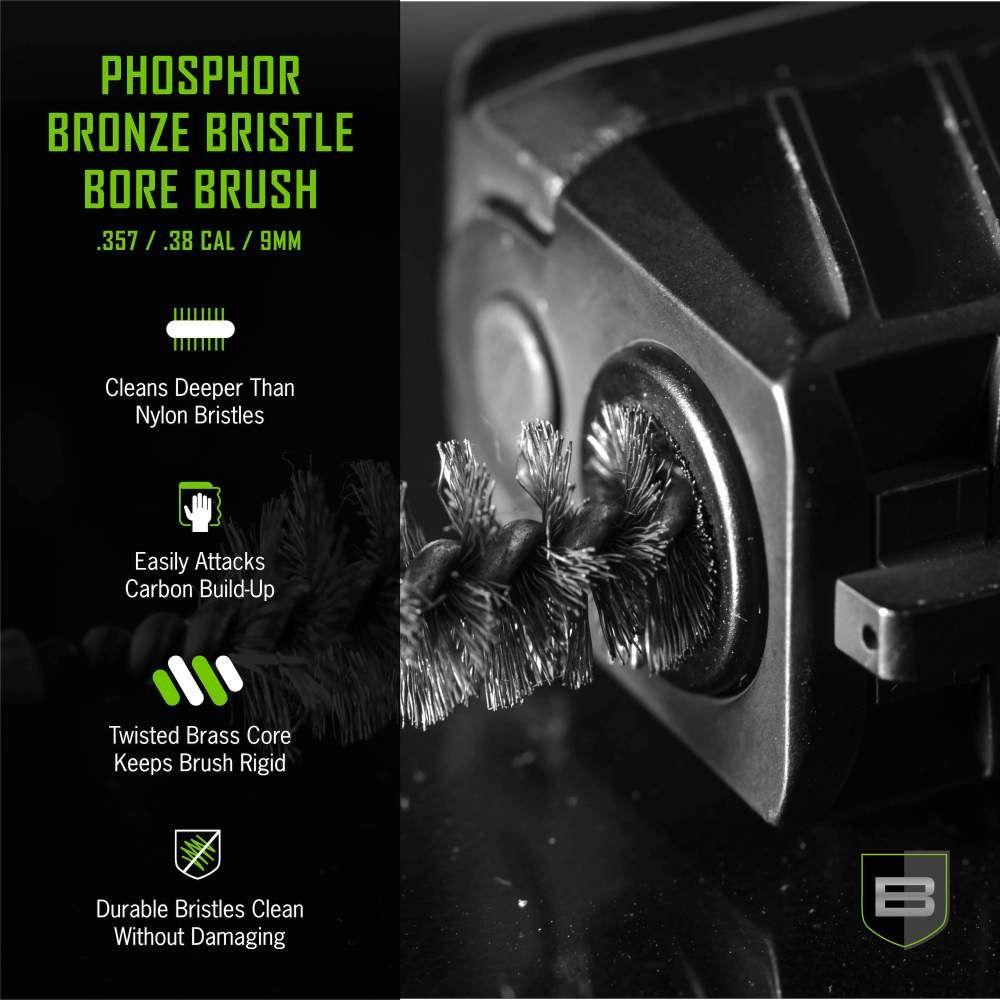 The Allen Company Inc. Breakthrough Clean Technologies Phosphorus Bronze Bristle Bore Brush 357/.38/9mm Luger