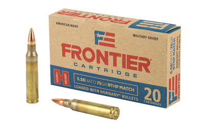 Frontier Cartridge Hornady Frontier Rifle Ammunition 5.56X45 NATO 75 gr BTHP-MATCH 2910 fps 20/ct