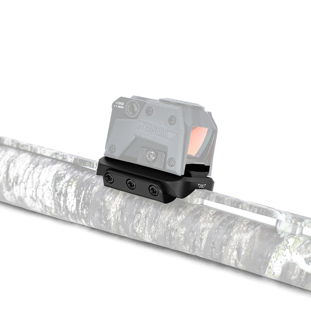 Warne Shotgun Rib Mount for Aimpoint ACRO Red Dot Black - MOUNT ONLY
