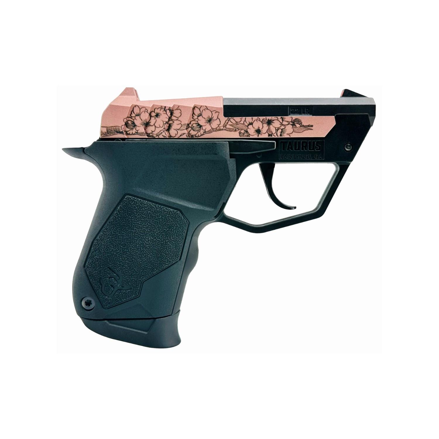 Taurus 22 TUC Handgun .22 LR 9rd Magazine 2.5" Barrel Black/Cherry Blossom PVD