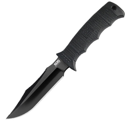 SOG SEAL Pup Elite Knife 4.85" Blade Black with Nylon Sheath