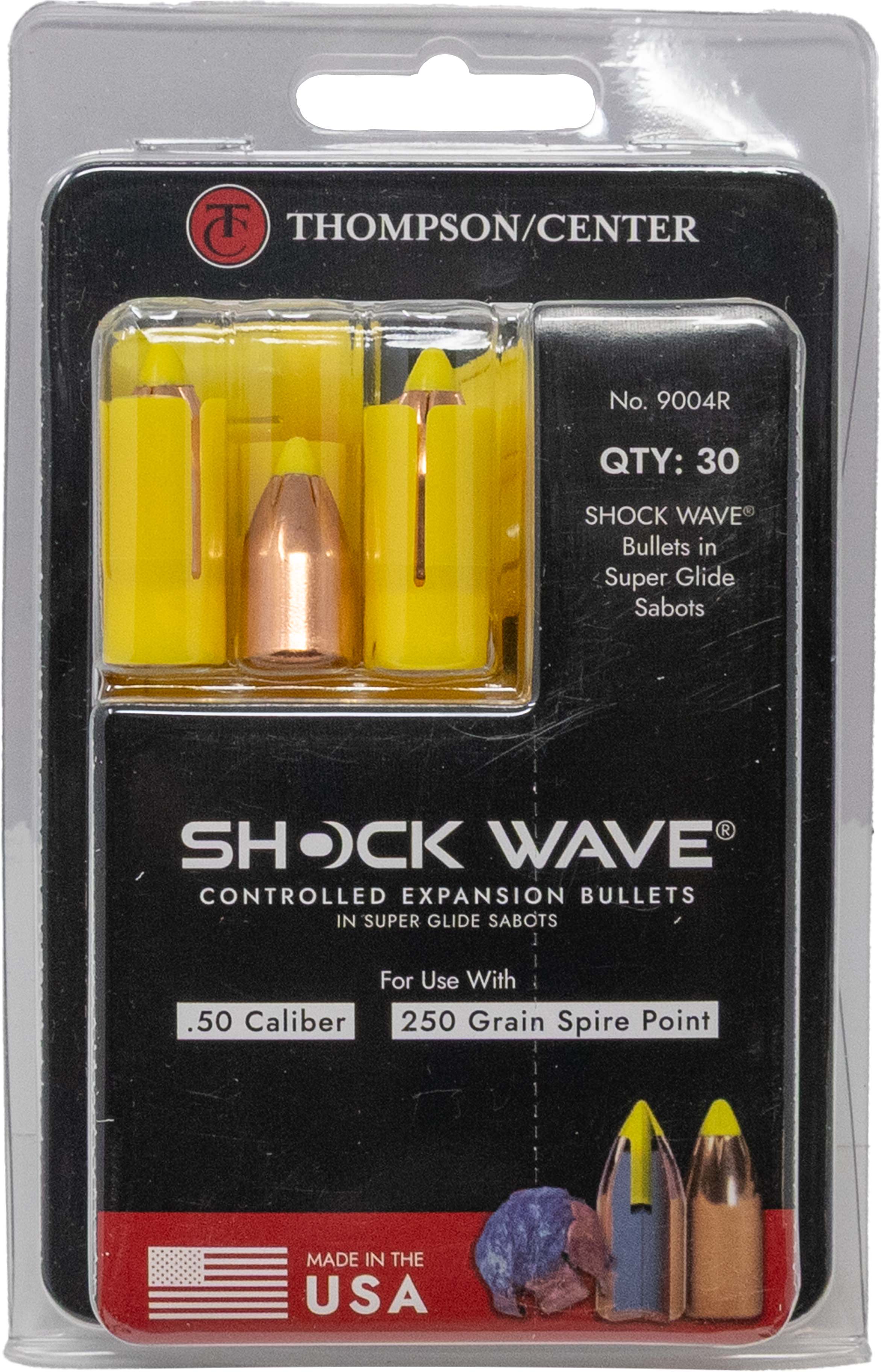 Thompson Center Shock Wave Super Glide Sabots 50 Cal 250gr Spire Point 30/pk