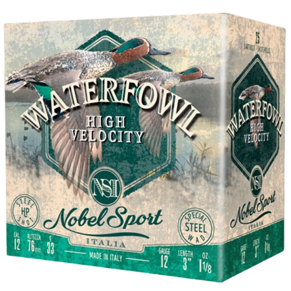 Eurosports LLC Nobel Sport Steel Waterfowl High Velocity Shotshells 12ga 3" 1-1/8oz 1500 fps #2 25/ct