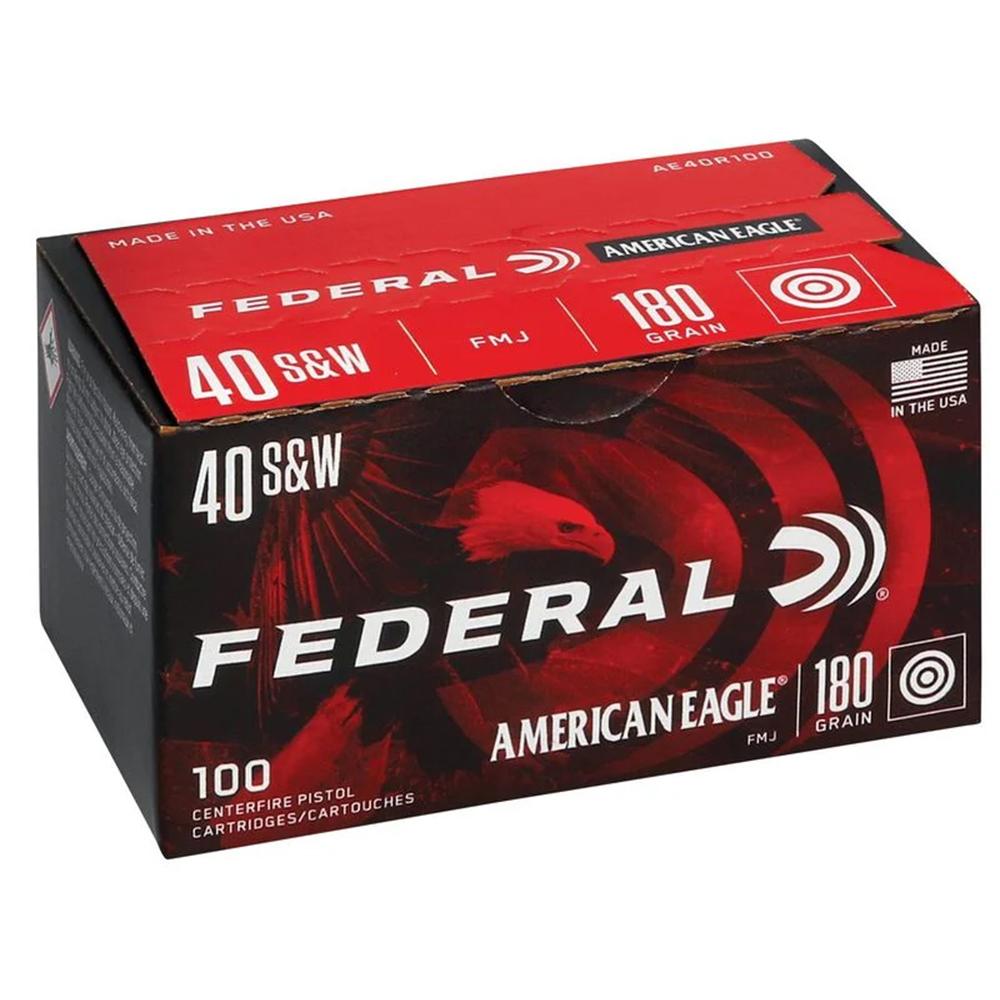 FEDERAL 40 S&W 180GR FULL METAL JACKET AMMO 500RD