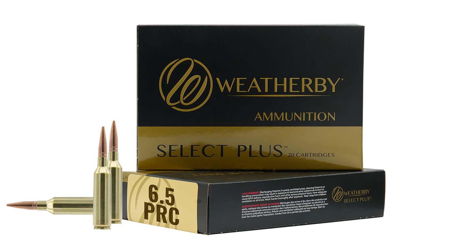Weatherby Select Plus Rifle Ammunition 6.5 PRC 156gr Elite Hunter 2850 fps 20/ct