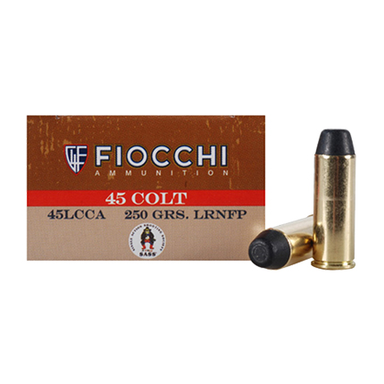 Fiocchi Cowboy Action .45 LC 250 gr Lead RNFP Handgun Ammo - 50/ct
