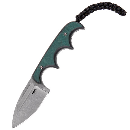CRKT Minimalist Spear Point Fixed Knife 2-1/8" Spear Point Blade Green