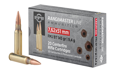 TRZ Trading Inc. PPU RangeMaster 7.62X51 NATO 145gr FMJBT 2835 fps 20/ct