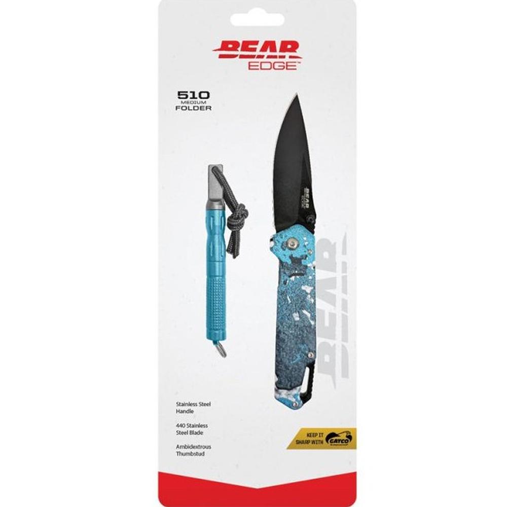 Bear & Son Edge Folding Knife 3" Drop Point Blade Truetimber Rift
