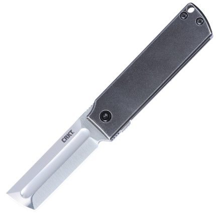 CRKT MinimalX Folding Knife 2-1/5" Cleaver Blade Grey