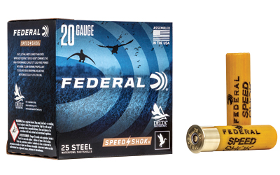 FEDERAL SPEED-SHOK HIGH VELOCITY STEEL 20GA 3" 7/8OZ 4 AMMO 25RD