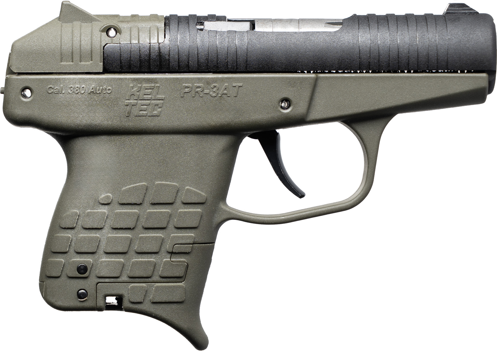 Kel-Tec PR3AT Handgun .380 Auto 10rd Capacity 2.85" Barrel Green Small Grip