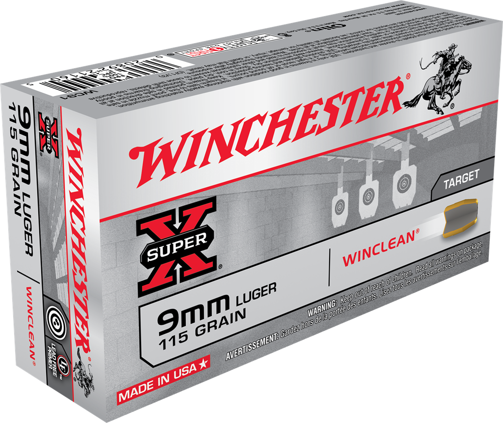 Winchester Ammunition 9MM 115GR WINCLEAN 50RDS