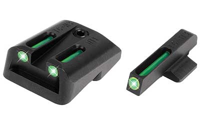 Truglo TFO Tritium/Fiber-Optic Day/Night Sights Fit Novak 1911 .260/.450 Front/Rear Green