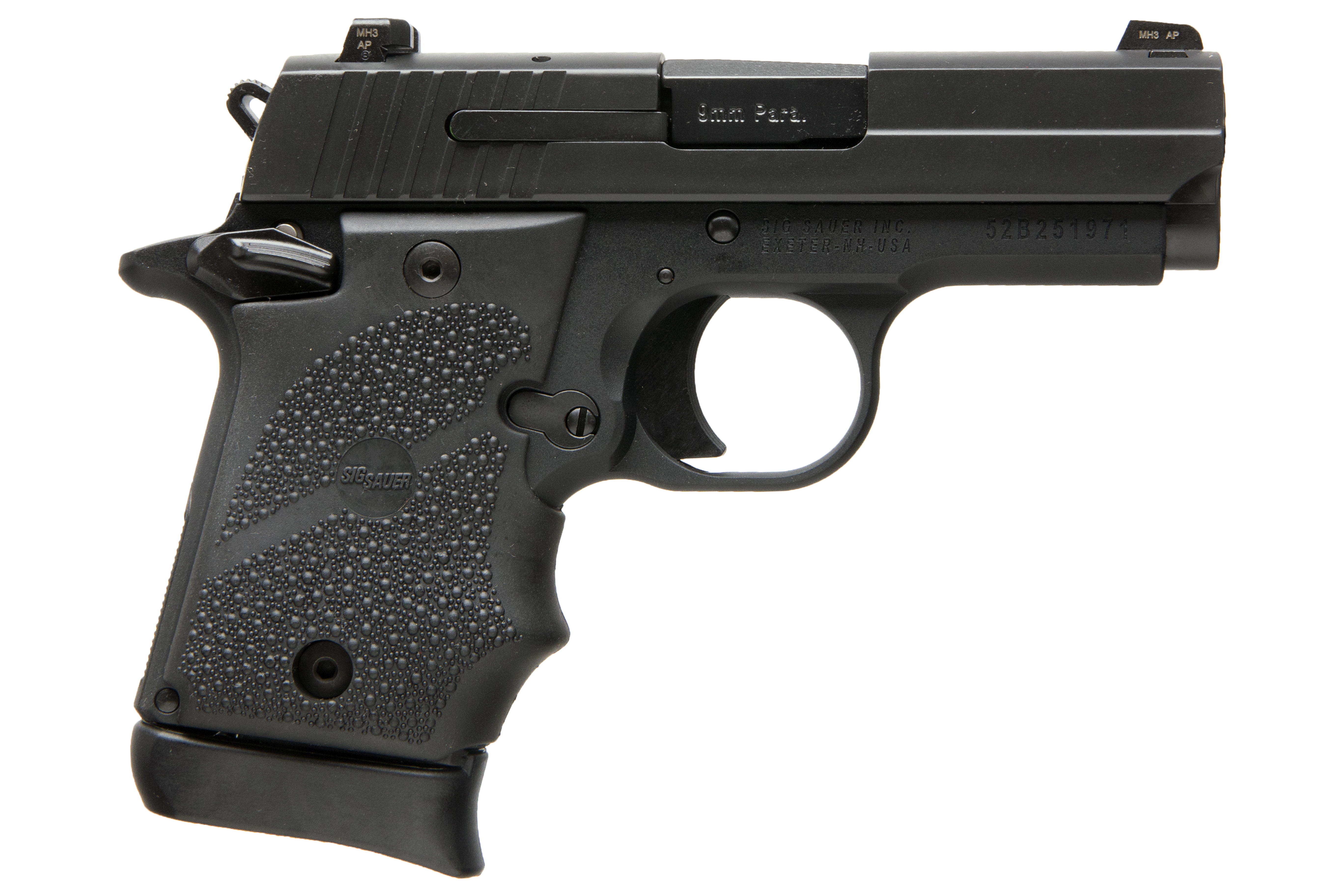 SIG SAUER P938 9MM PSTL BLACK BLK HOGUE GRIP 1-7RD MAG