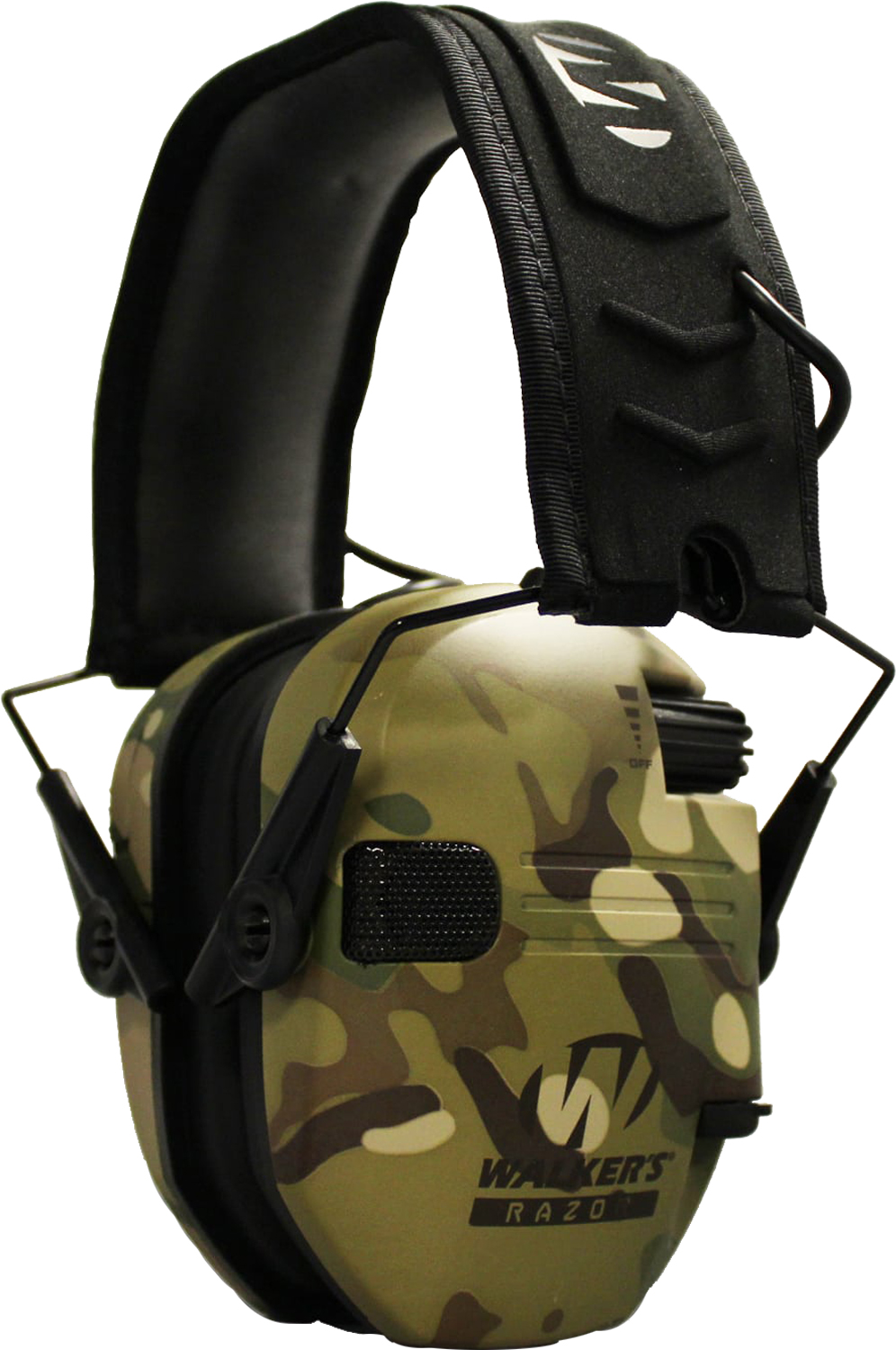 Walker's Razor Slim Shooter Folding Electronic Muff- Camo Tan
