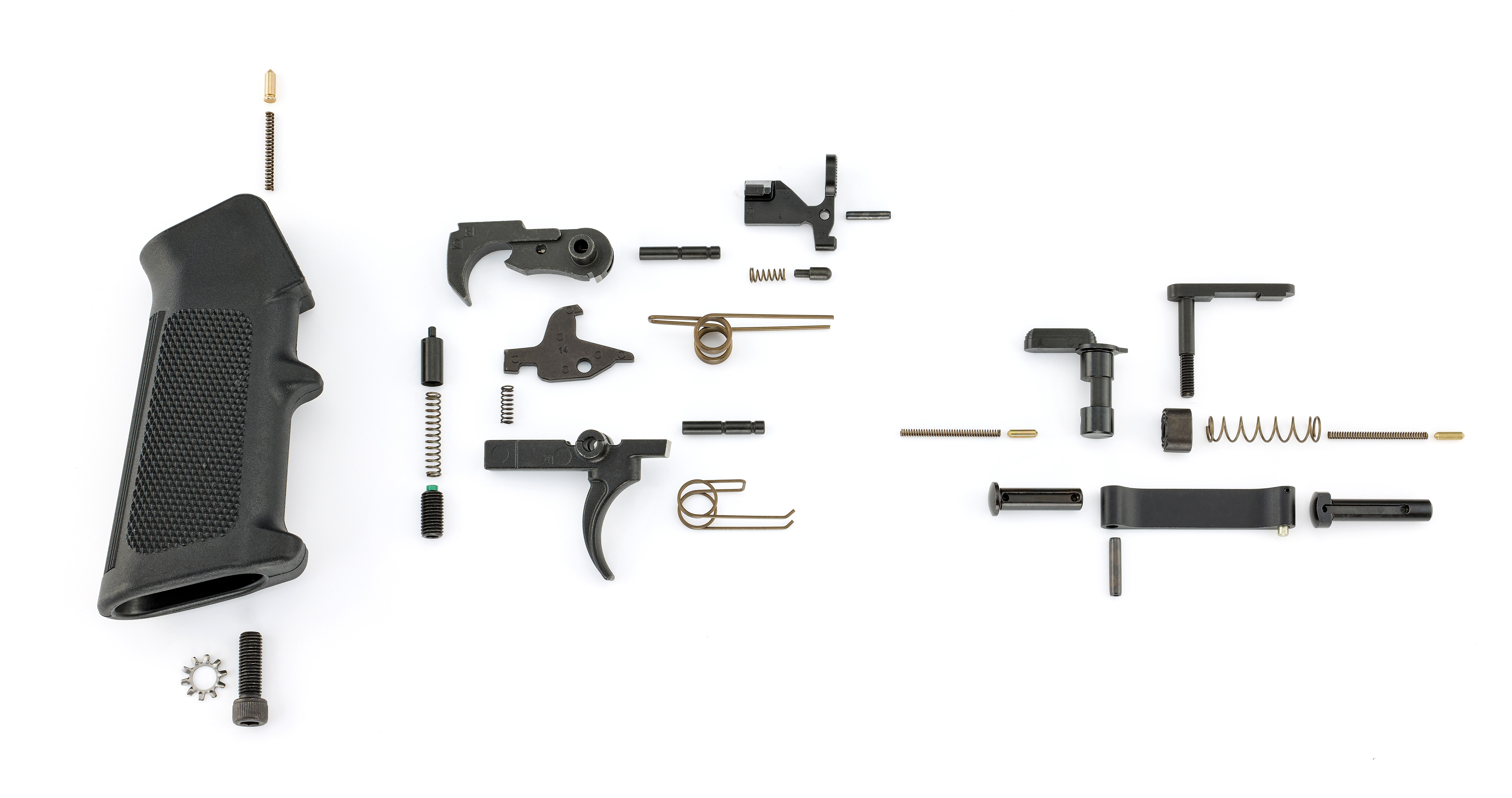 RUGER AR LOWER PARTS KIT, GI TRIGGER AND A2 PISTOL GRIP