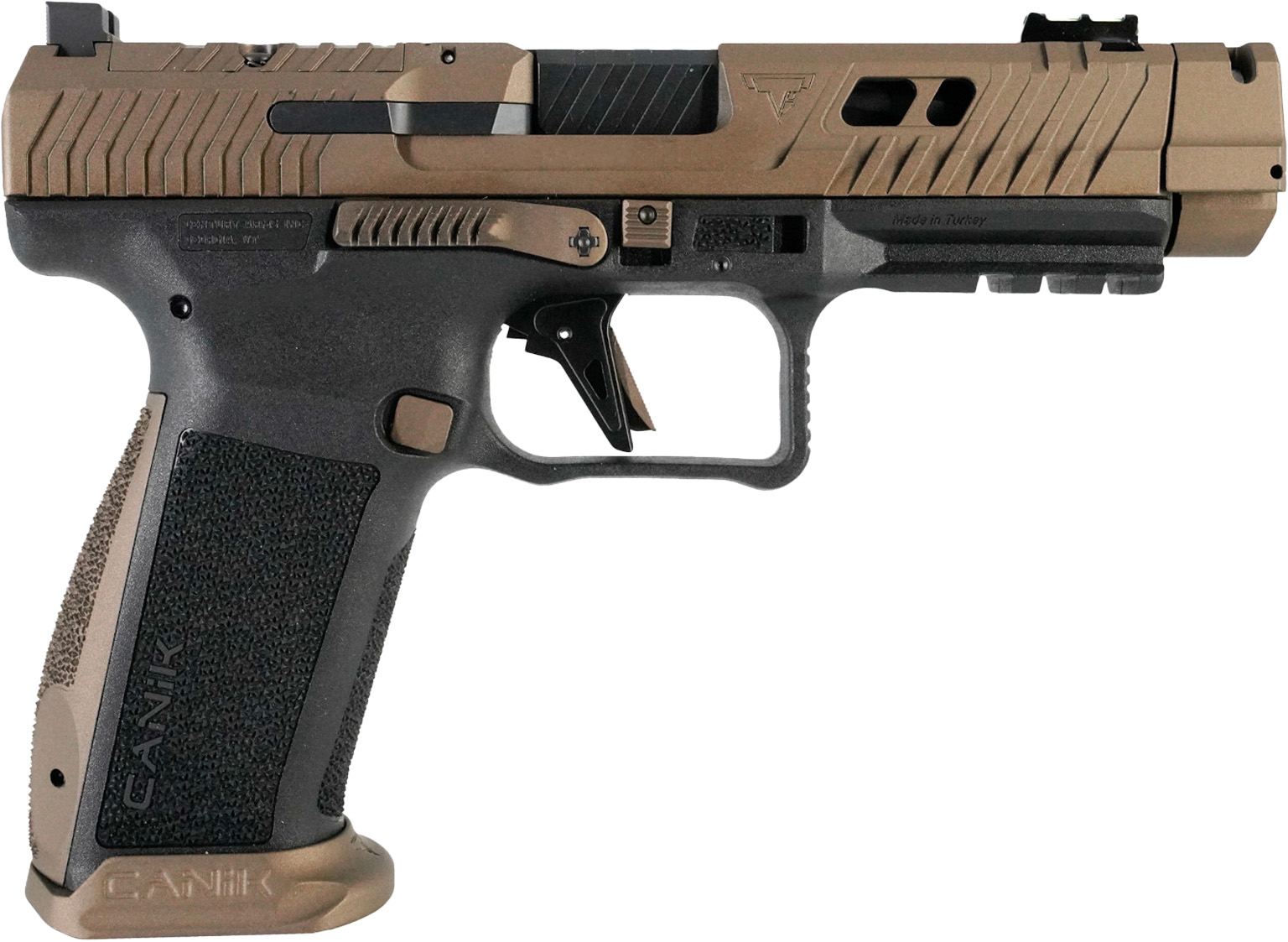 Canik TTI Combat Handgun 9mm Luger 10rd Magazines (2) 4.6" Barrel Black and Bronze