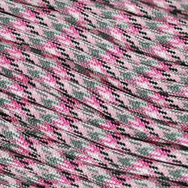 E.L. Wood Braiding Co. Inc. Mero 550 Paracord - 100' 550 lb Pink Camo