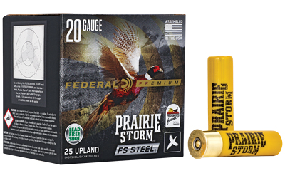 Federal Prairie Storm FS Steel Shotshells 20 ga 3" 7/8oz #4 1350 fps 25/ct