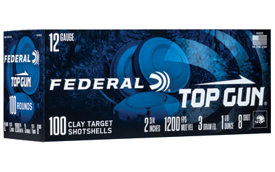 Federal Top Gun Shotshells 12 ga 2-3/4" 1-1/8oz 1180 fps #8 100/ct