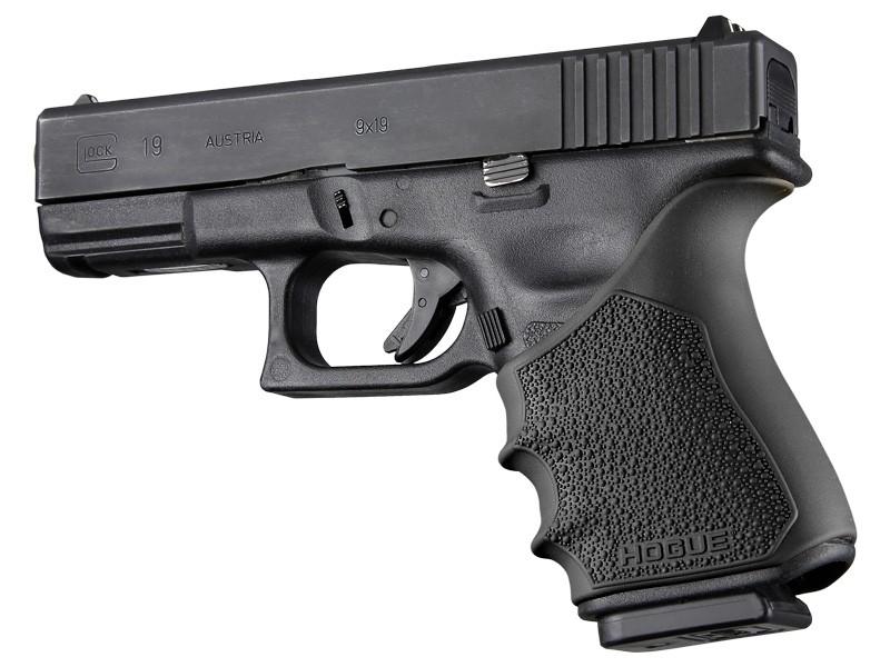 Hogue HandAll Beavertail Grip Sleeve Glock 19 23 32 38 Gen 3-4 Black