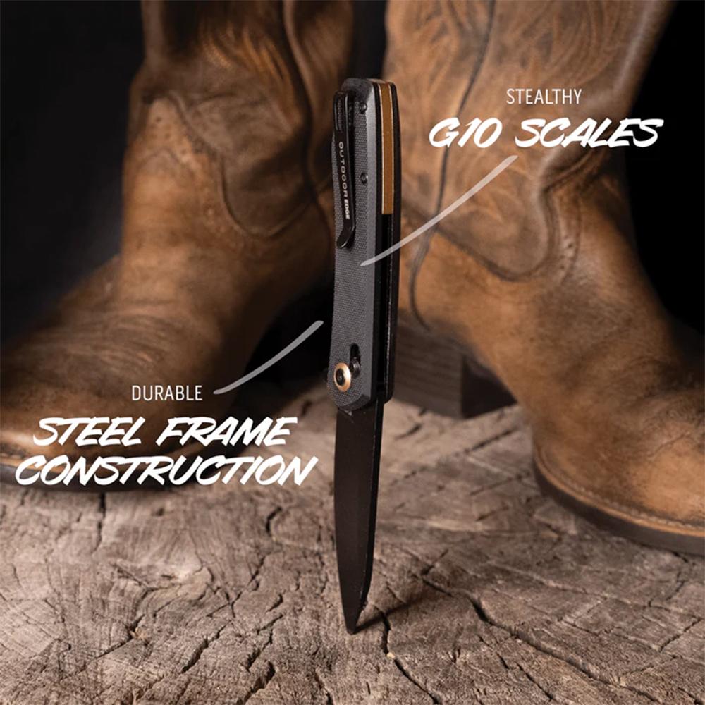 Outdoor Edge Sentinel Folding Knife 3-1/8" Blade Black